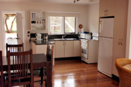 The well-equipped kitchen at Carrington Cottage Bruny Island accommodation.